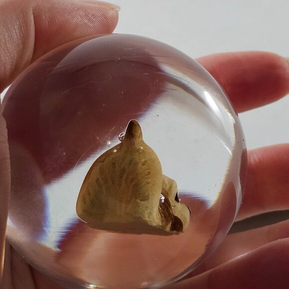 Hagen Renaker Cocker Spaniel Puppy Figurine Sulfide Marble Paperweight Art Glass - Picture 4 of 9